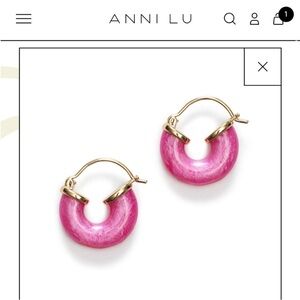 New • Anni Lu 💕 petite swell hoops in pink lotus